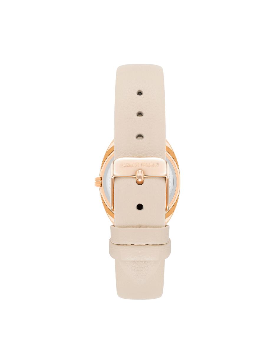 Anne Klein Modern Strap Watch Leather White / Gold | SSGNY76401