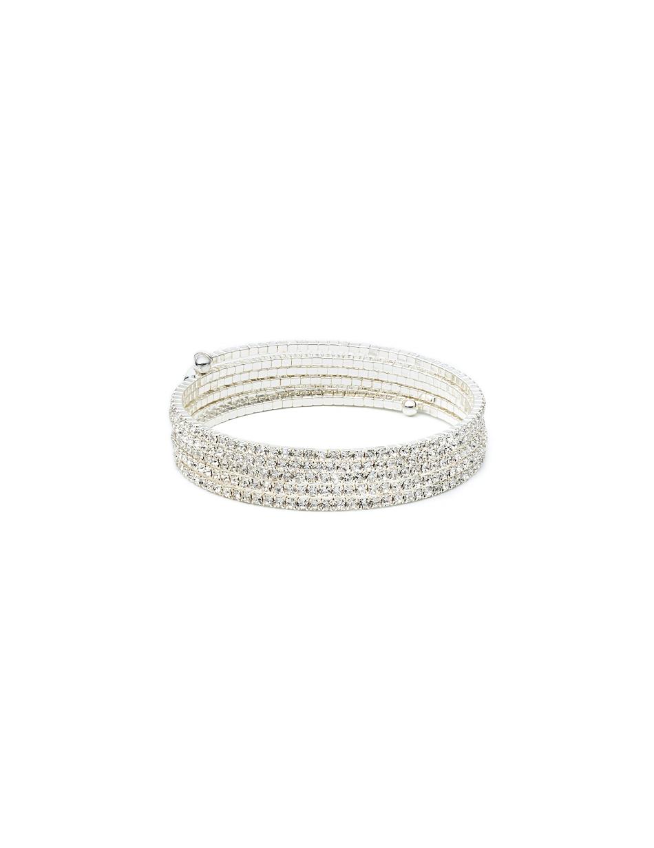 Anne Klein Multi-Row Crystal Coil Bracelet Best Sellers Multicolor | USGND15206