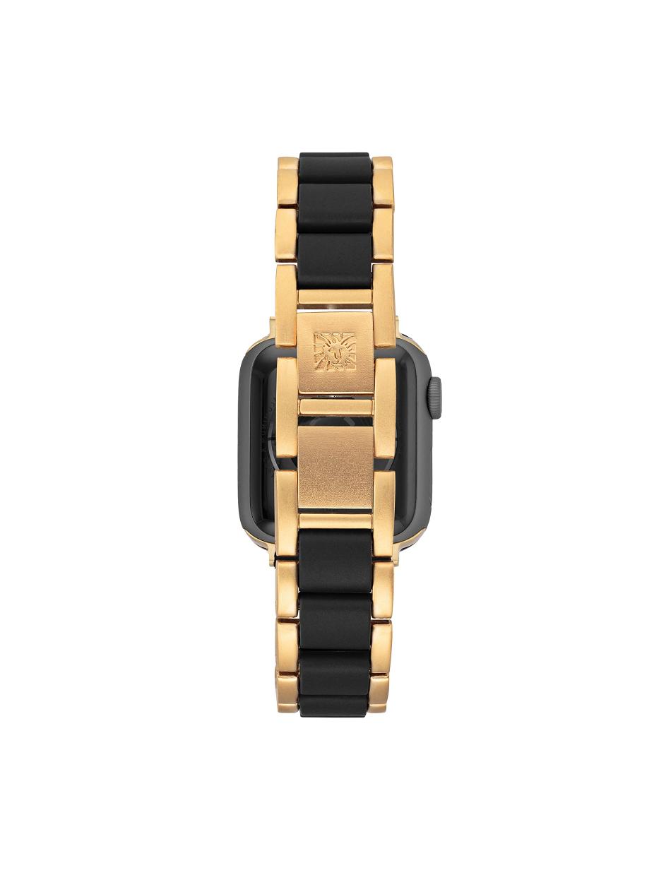 Anne Klein Oceanworks Plastic Link Bracelet for Apple Watch® Considered Black / Gold | TSGWZ93914