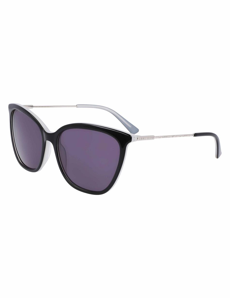 Anne Klein Oversized Sunglasses Square Black | MSGHR98106