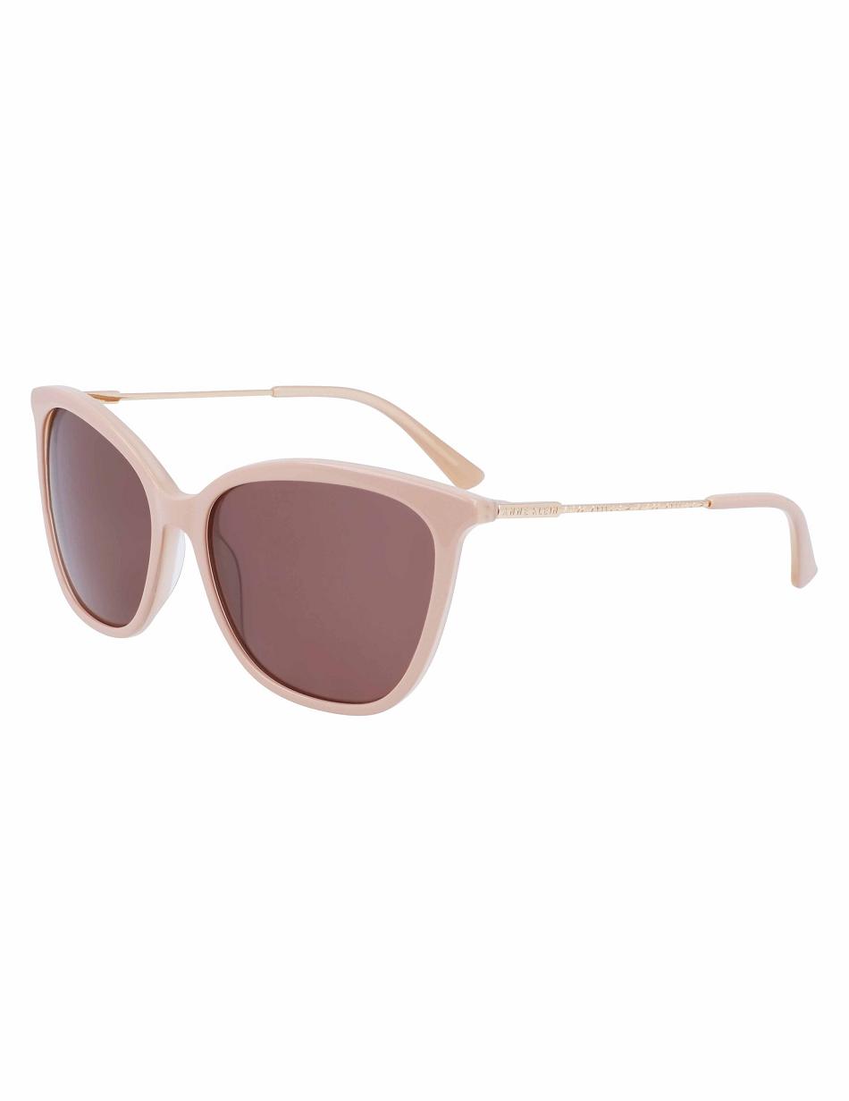 Anne Klein Oversized Sunglasses Square Grey Brown | LSGSX42705