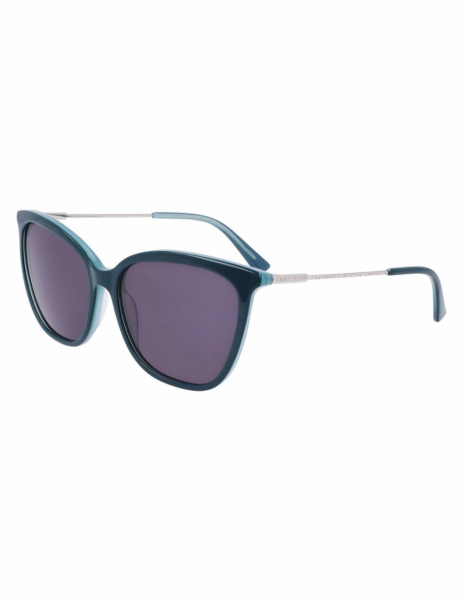 Anne Klein Oversized Sunglasses Square Turquoise | FSGHY62074