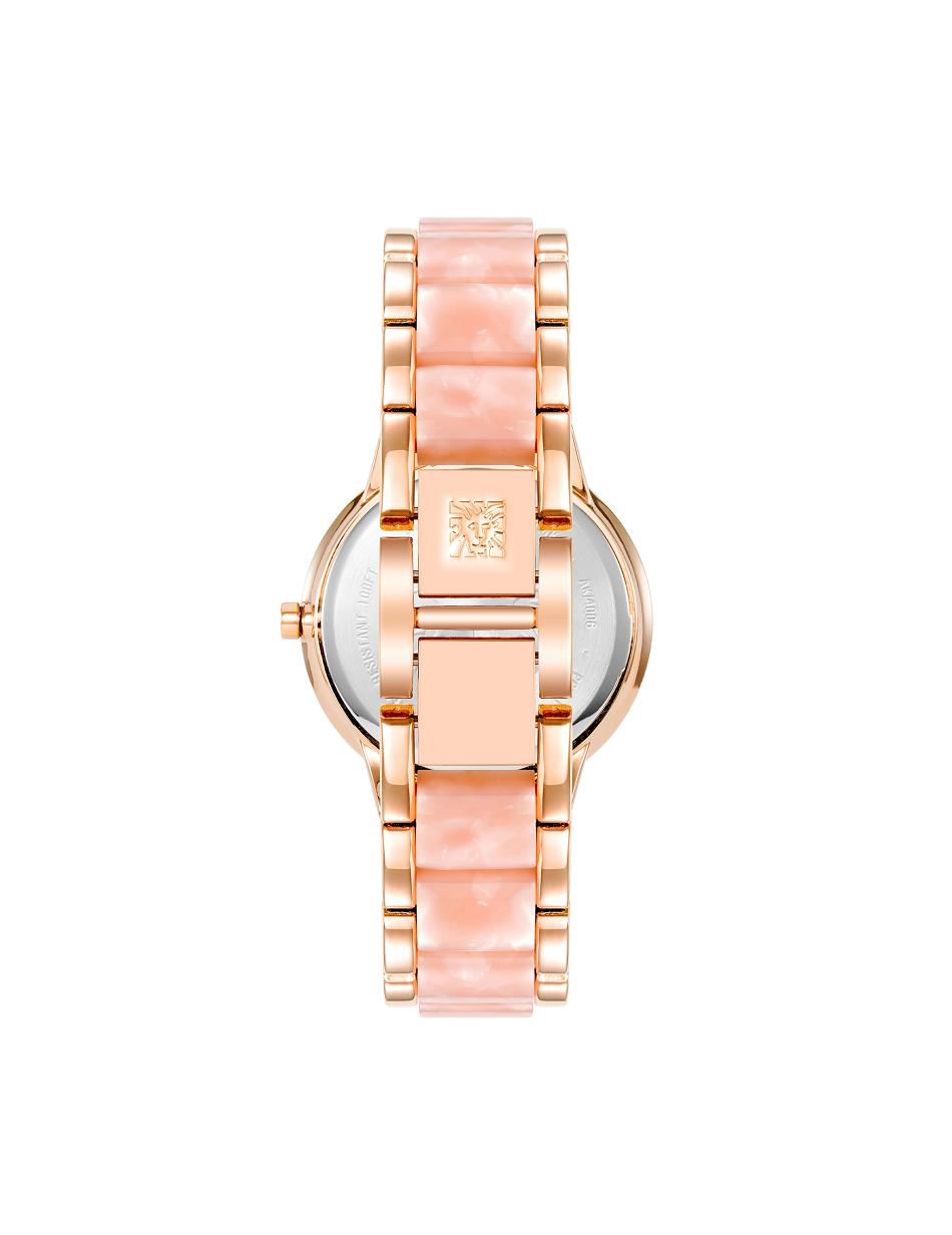 Anne Klein Patterned Mother of Pearl Dial Watch Metals Pink | SGZPD43190