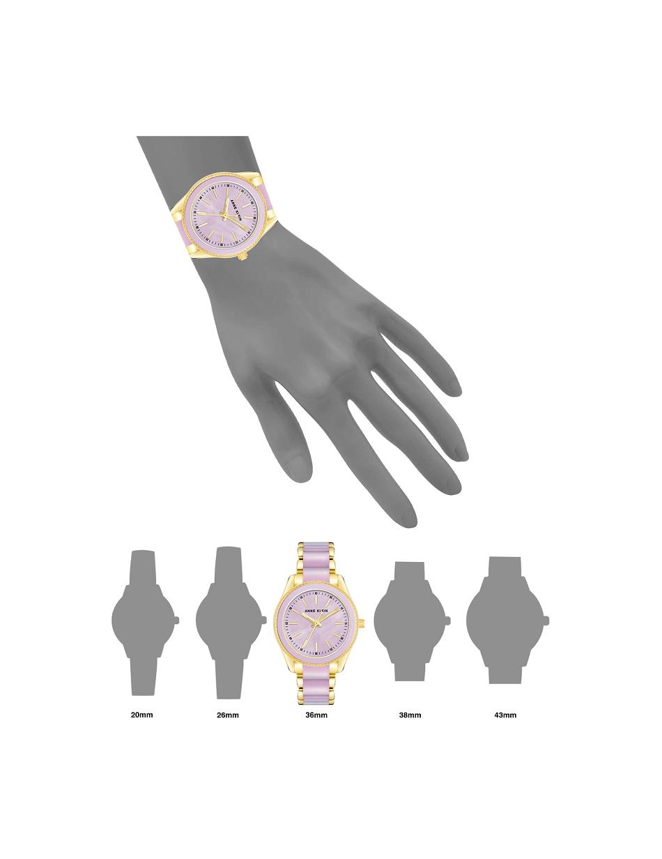 Anne Klein Pearlescent Resin Link Watch Metals Gold / Lavender | TSGPQ34447