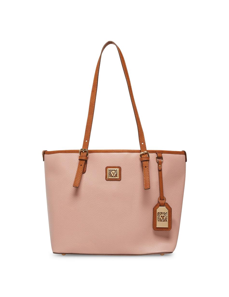 Anne Klein Perfect Lion Logo Tote Bags Pink | SGEAH61081