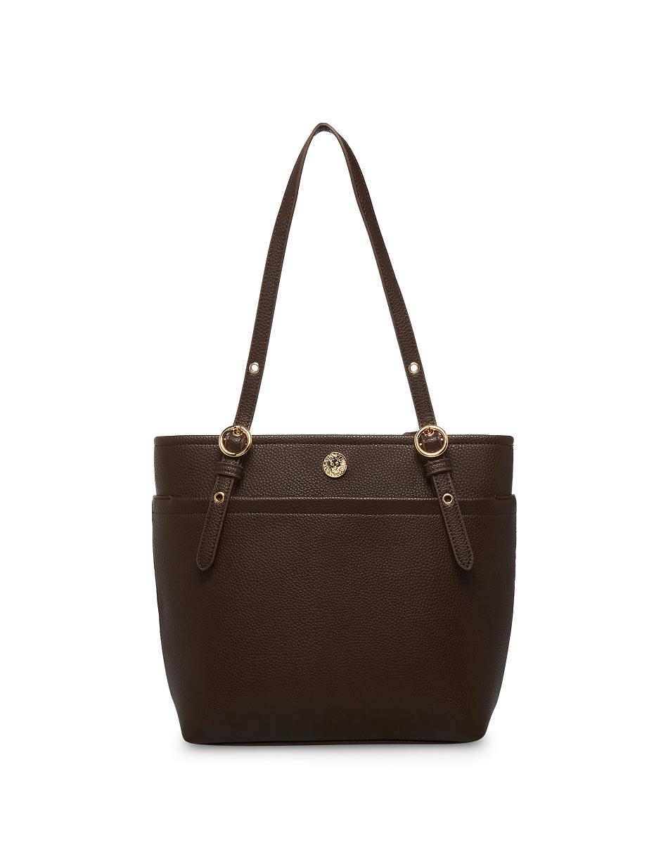 Anne Klein Pocket Tote Bags chocolate | FSGUI56172