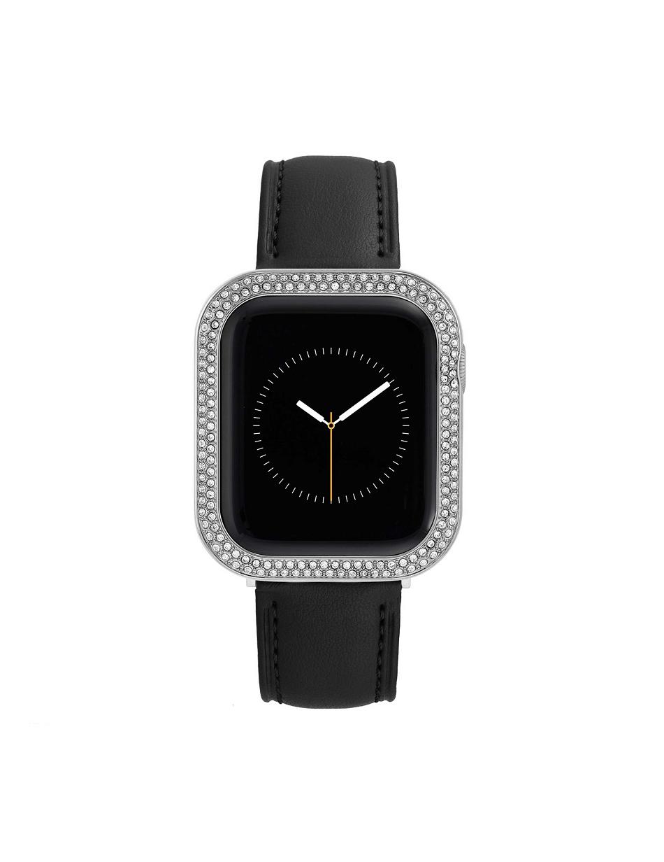 Anne Klein Premium Crystals Protective Case Cover for Apple Watch® Best Sellers Silver | LSGTR26006