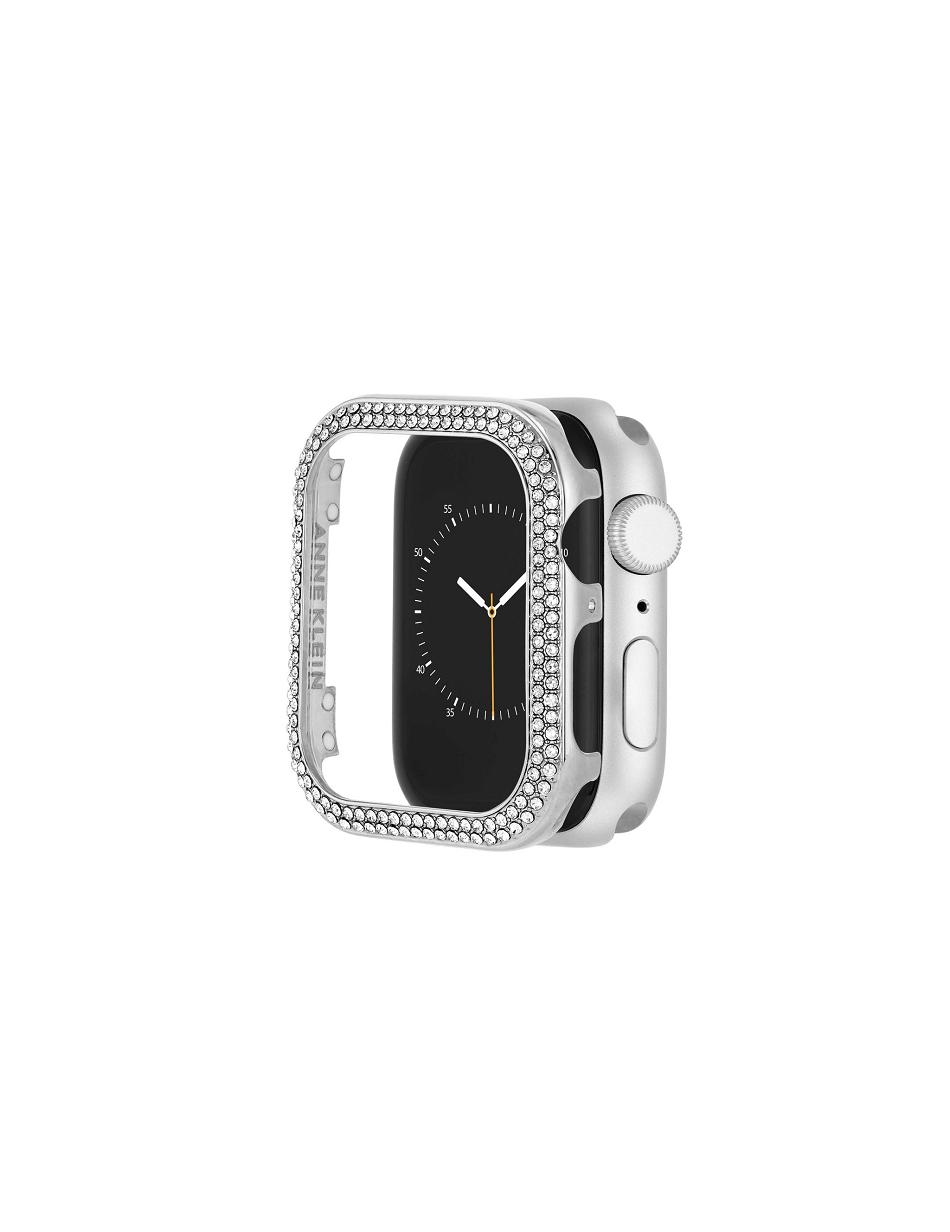 Anne Klein Premium Crystals Protective Case Cover for Apple Watch® Best Sellers Silver | LSGTR26006