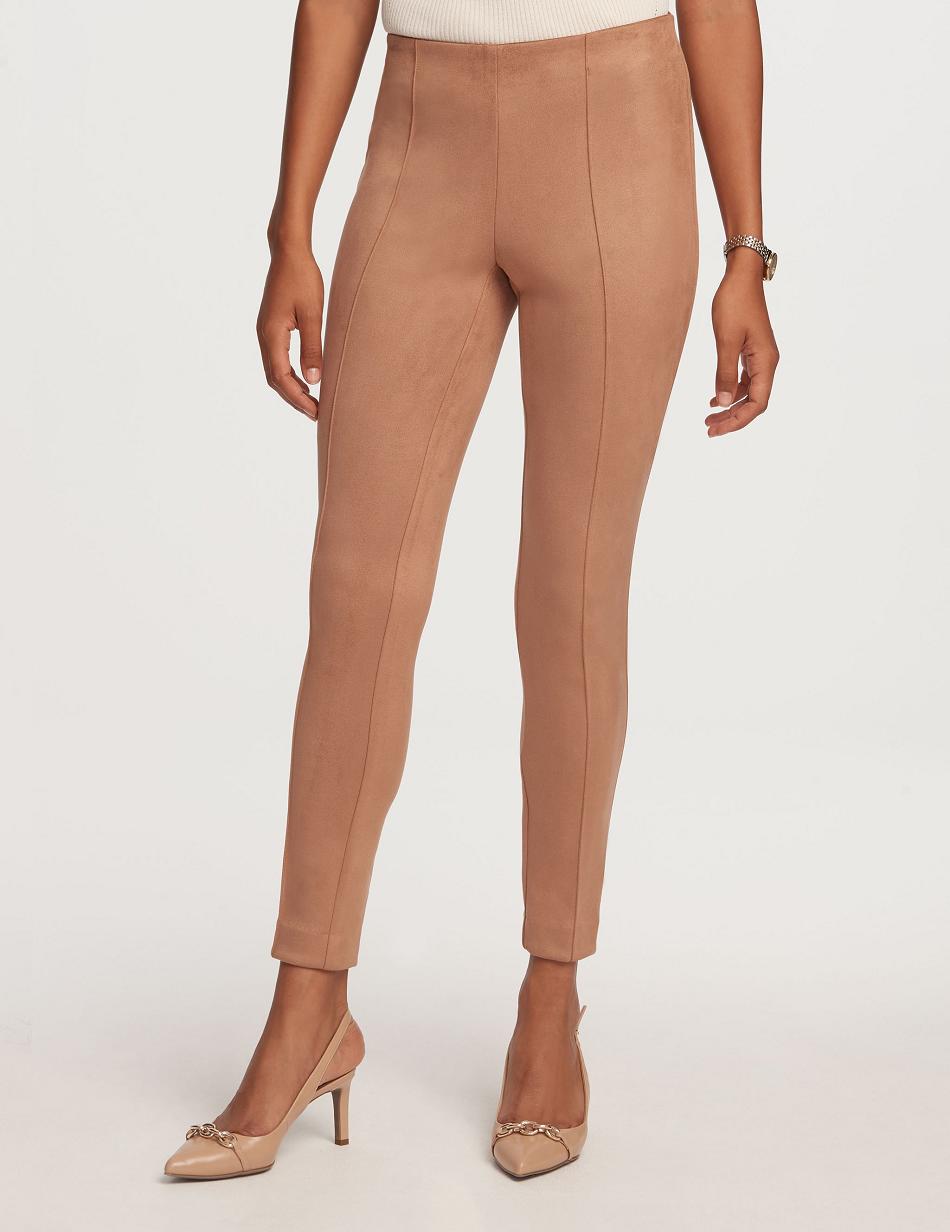 Anne Klein Pull On Hollywood Slim Ankle Pant Best Sellers brown | ESGVG66564