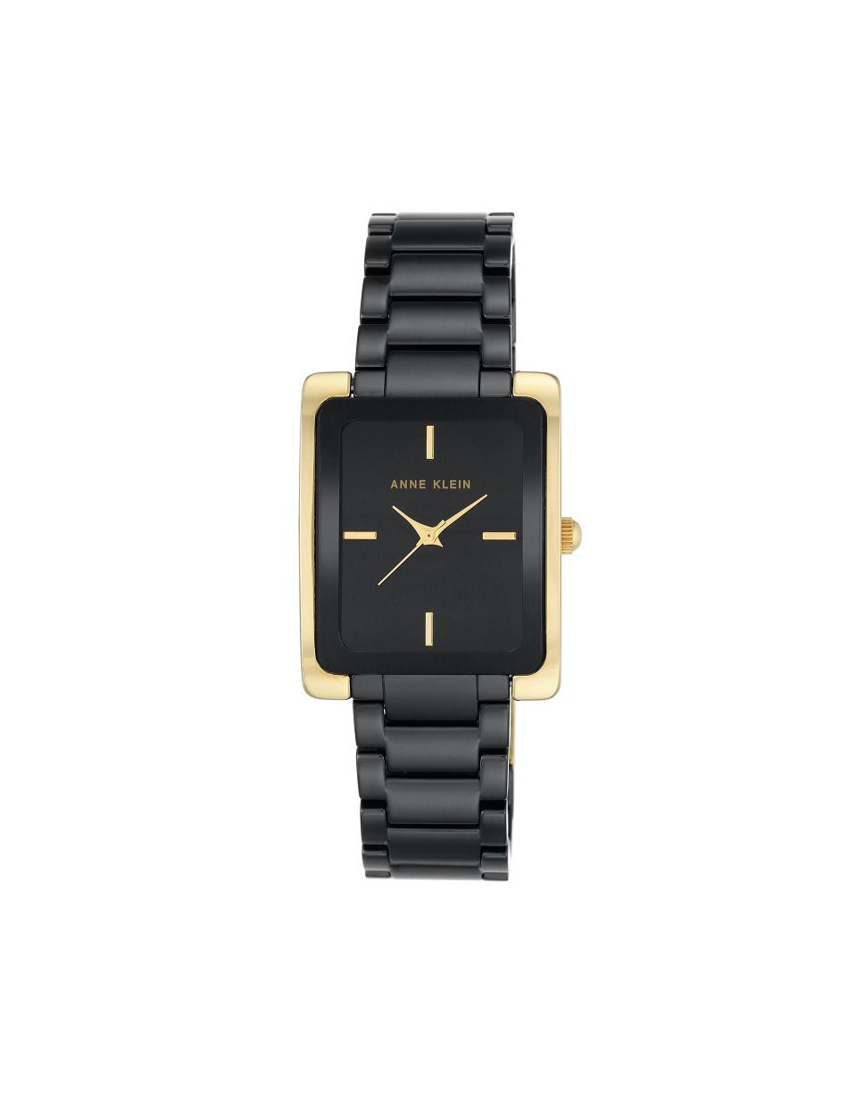 Anne Klein Rectangular Bracelet Watch Ceramics Gold / Black | SGEGJ32908