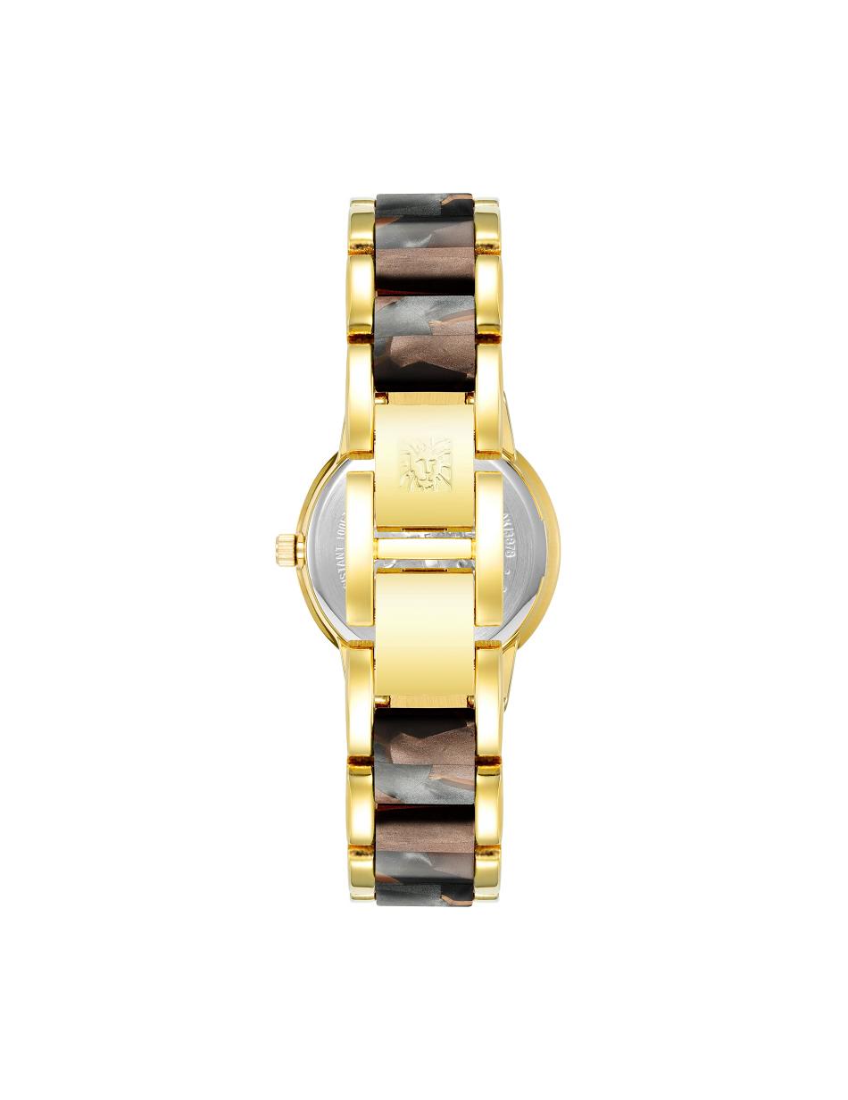 Anne Klein Resin Link Bracelet Watch Metals Gold / Brown / Grey | SSGNY16246