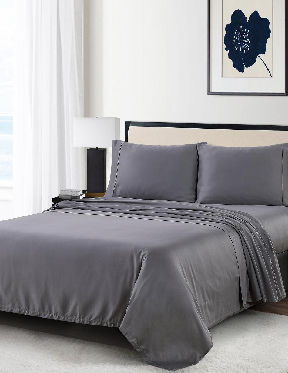 Anne Klein Reverie Anti-Microbial Sheet Set Bedding Grey | SGEAH45798