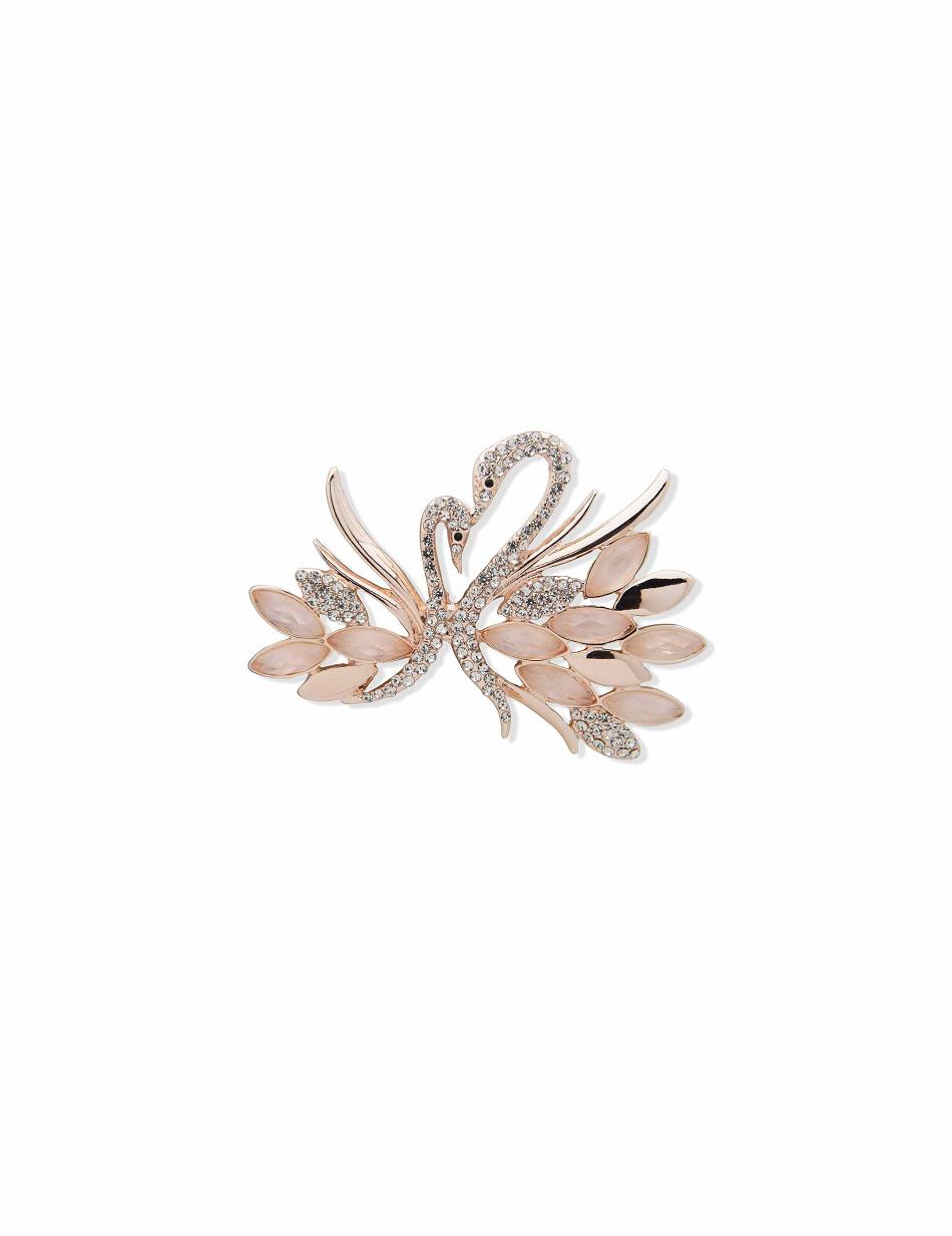 Anne Klein Rose Gold-Tone and Crystal Swan Brooch Best Sellers Rose / Gold | QSGWA55263