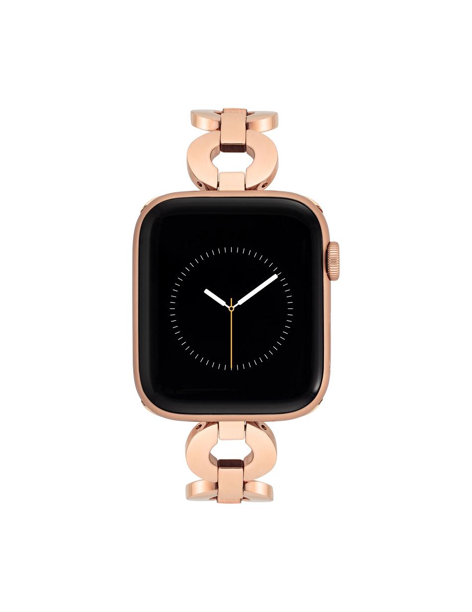 Anne Klein Round Link Bracelet Band Apple Watch Accessories Rose / Gold | MSGHR58092