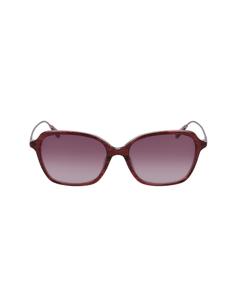 Anne Klein Rounded Square Sunglasses Narrow Size Burgundy | XSGGW33571