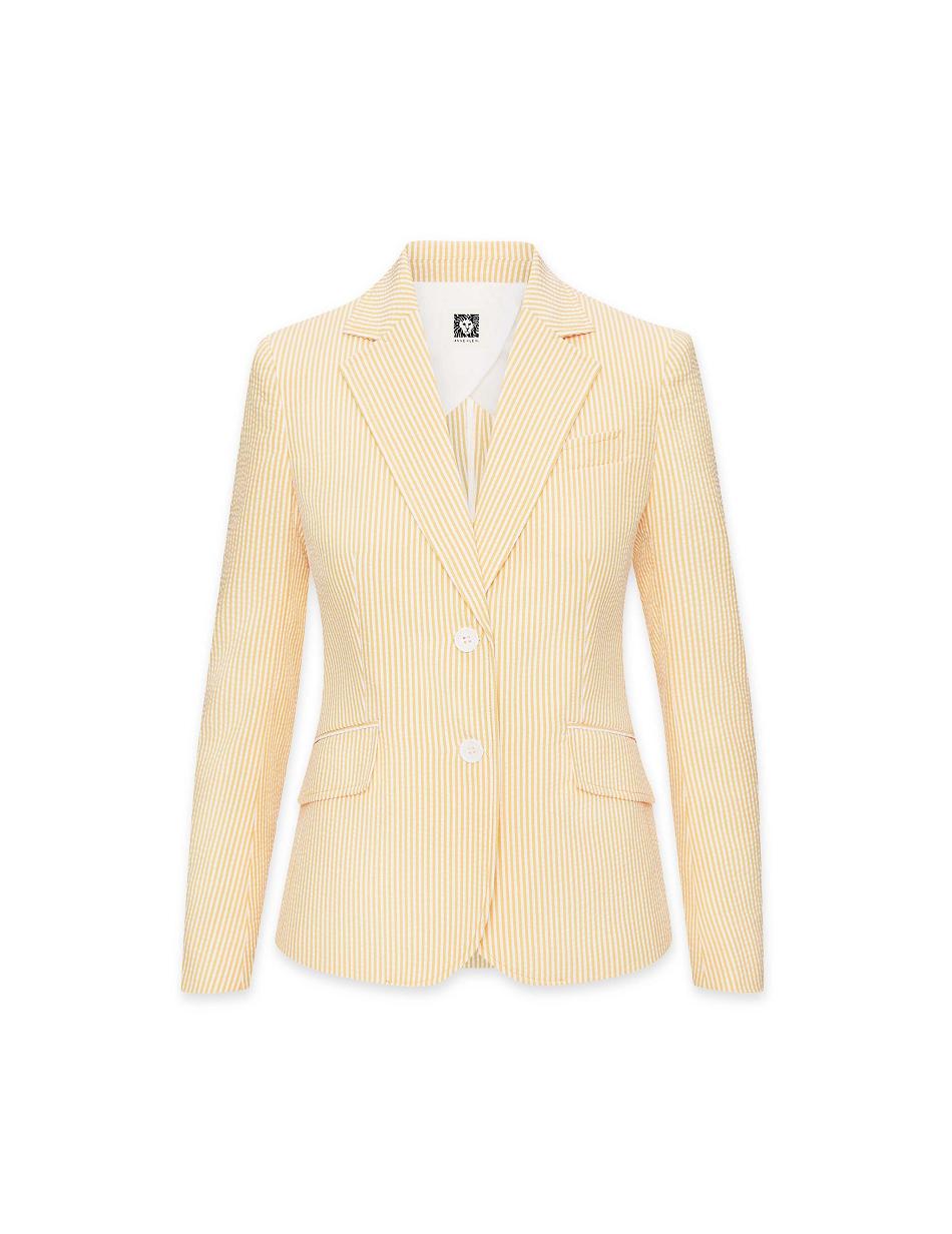 Anne Klein Seersucker Two Button Clearance Blazers Beige | QSGWA68080