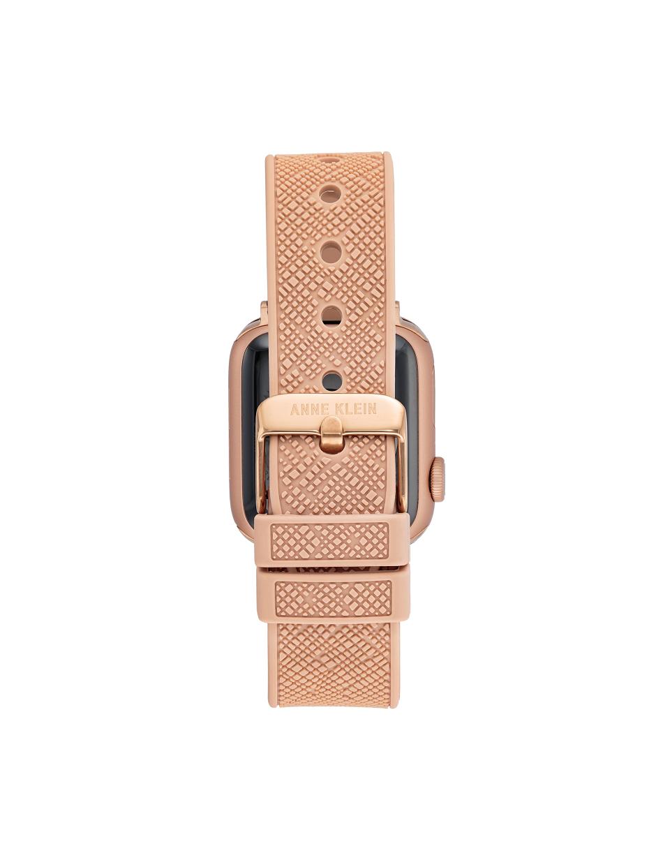 Anne Klein Silicone Textured Band Apple Watch Accessories Pink / Rose / Gold | SGDYB76998