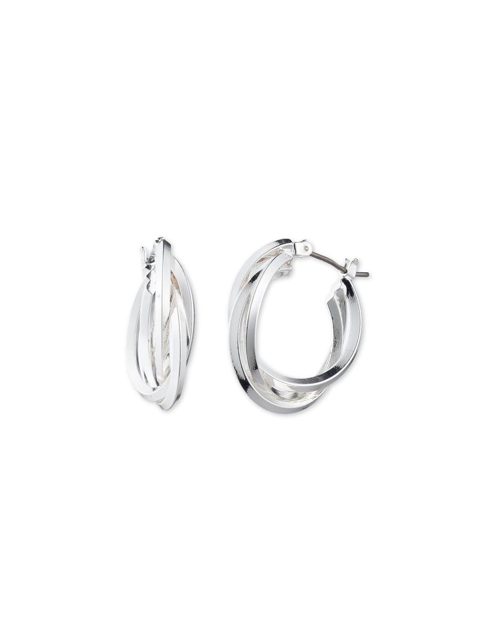 Anne Klein Silver-Tone Multi Hoop Earrings Silver / Multicolor | XSGGW75563