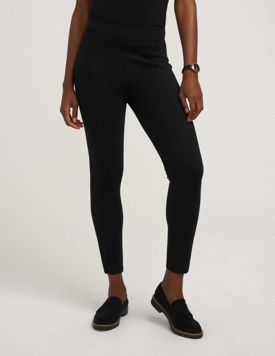 Anne Klein Slim Leg Compression Pant Bottoms Black | MSGHR16303