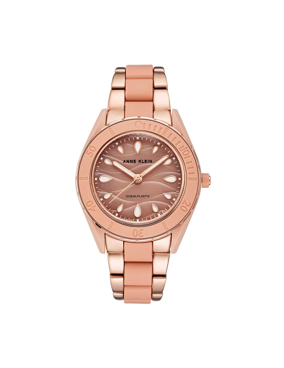 Anne Klein Solar Recycled Ocean Plastic Bracelet Watch Considered Pink / Rose / Gold | SGQCS36463