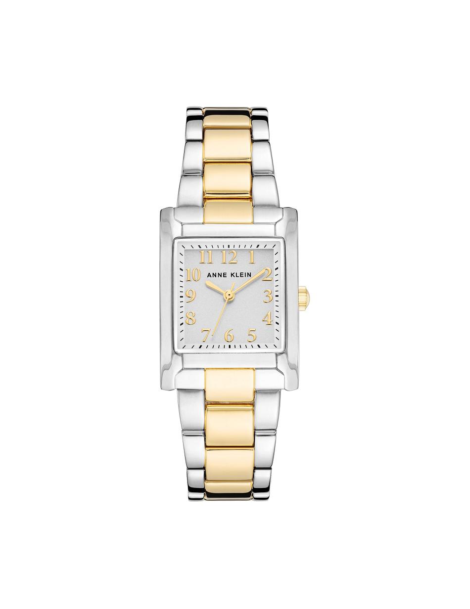 Anne Klein Square Case Bracelet Watch Rectangular Silver / Gold | PSGER84767