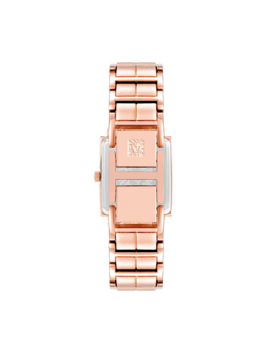 Anne Klein Square Crystal Accented Dial Watch Metals Rose / Gold | BSGSD35341