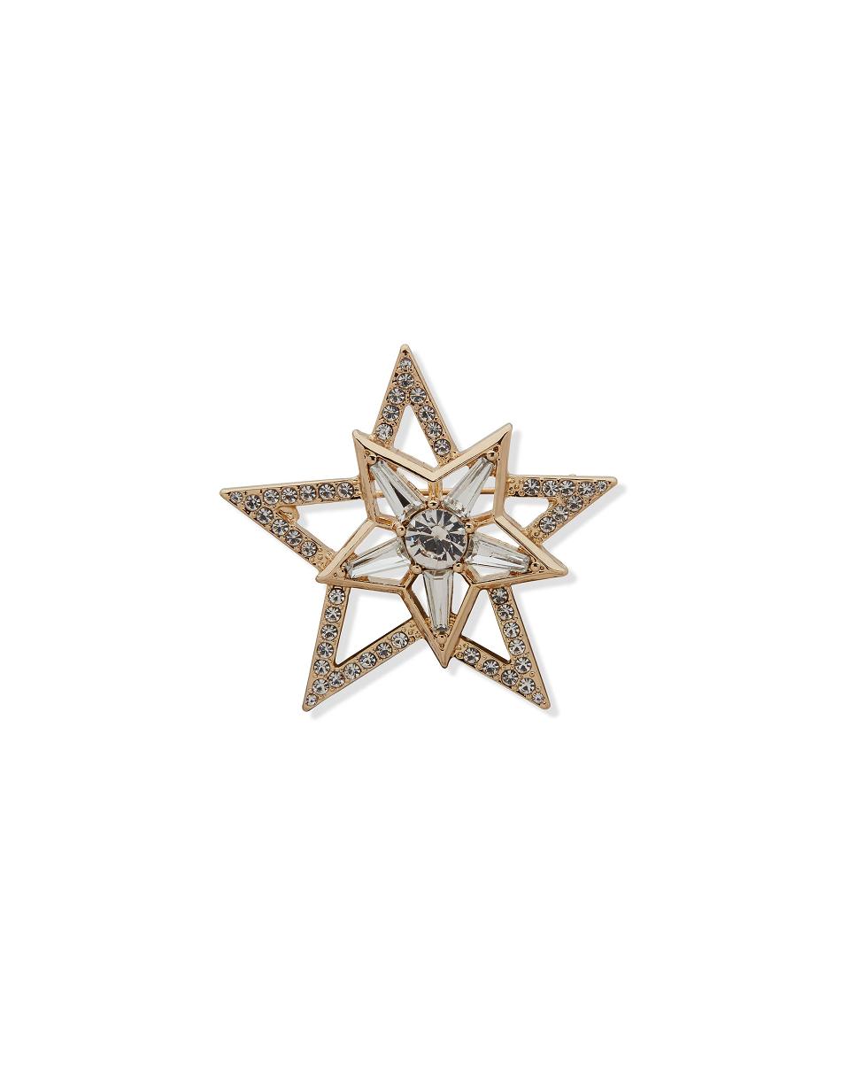 Anne Klein Star Crystal Pin in Gift Box Brooches Gold | PSGER55075