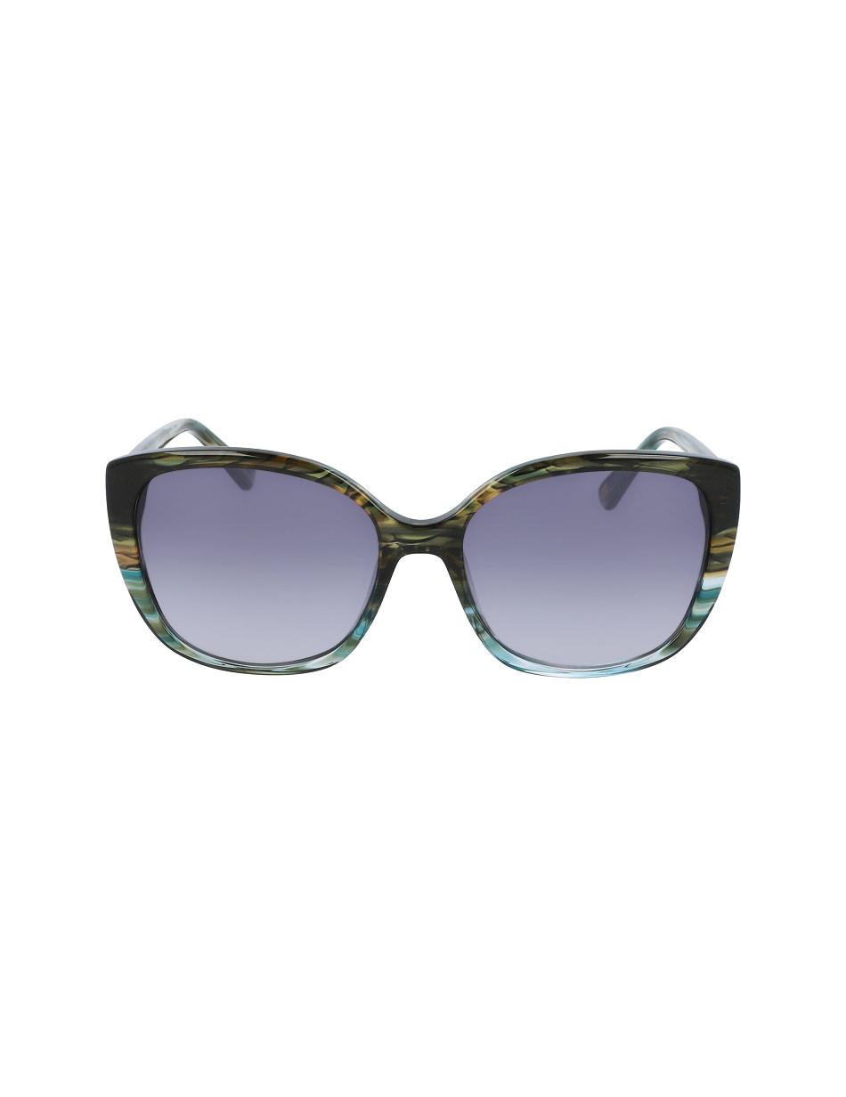 Anne Klein Teal Animal Horn Sunglasses Square Turquoise | YSGVQ89999