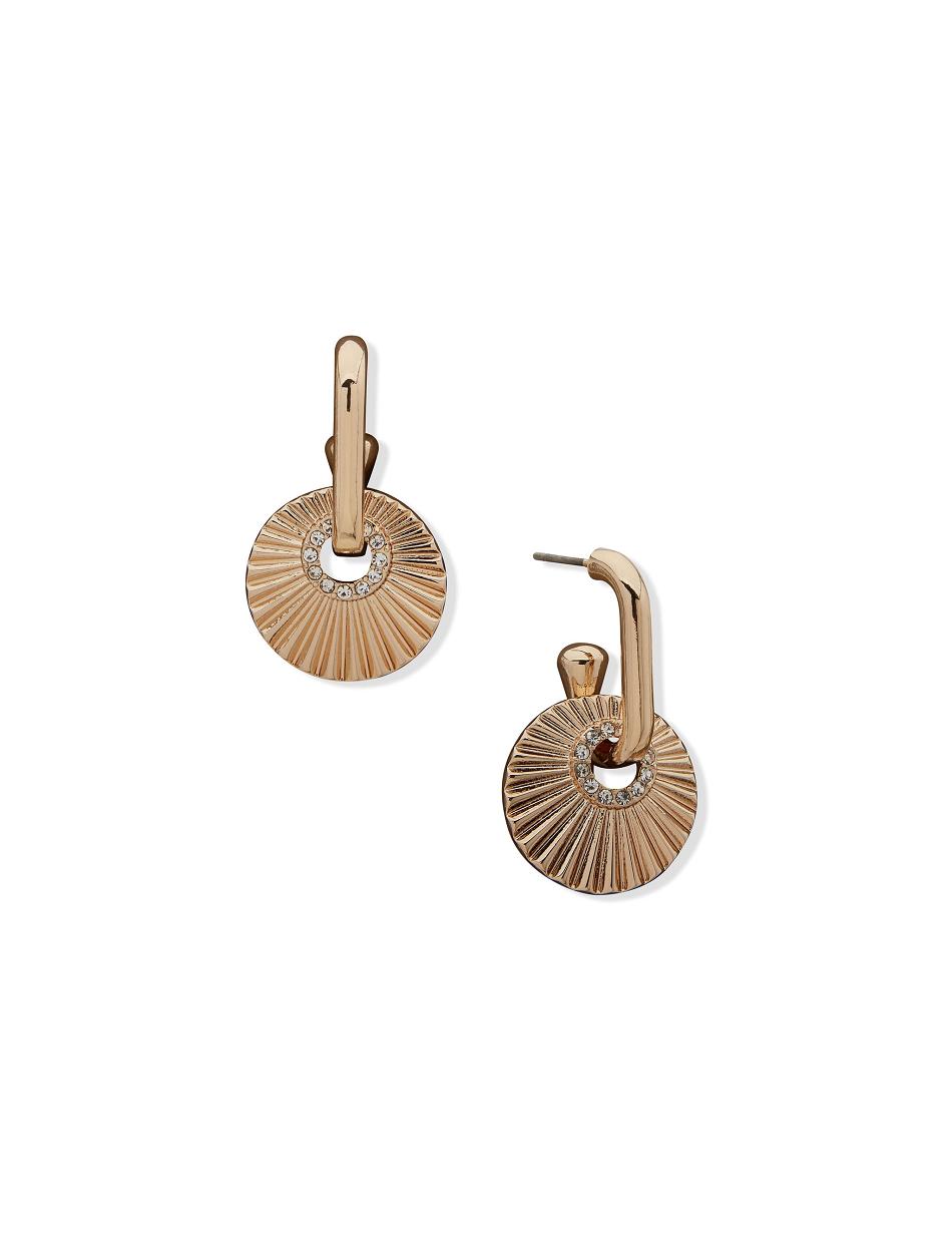 Anne Klein Texture Orbital Drop Earrings Gold | SSGVO15422