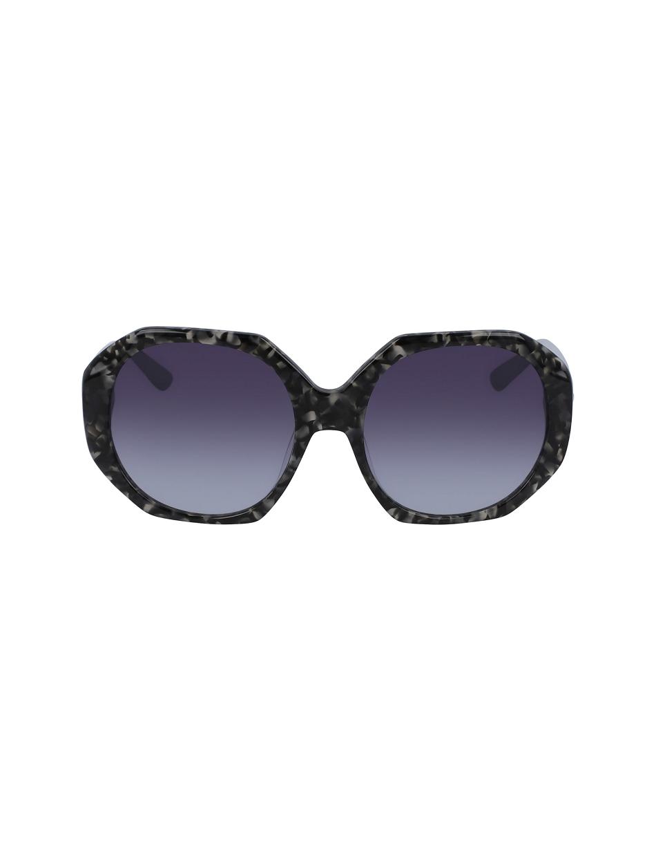 Anne Klein Tortoise Geometric Sunglasses Oversized Black | SSGNY72460