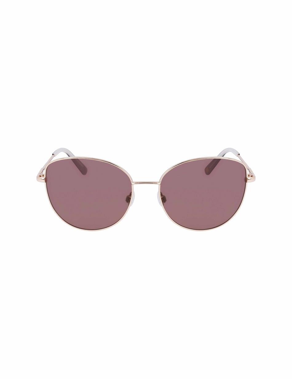 Anne Klein Trendy Sunglasses Round Gold | SGICD45923