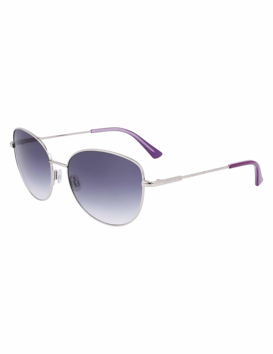 Anne Klein Trendy Sunglasses Round Silver | TSGWZ23137