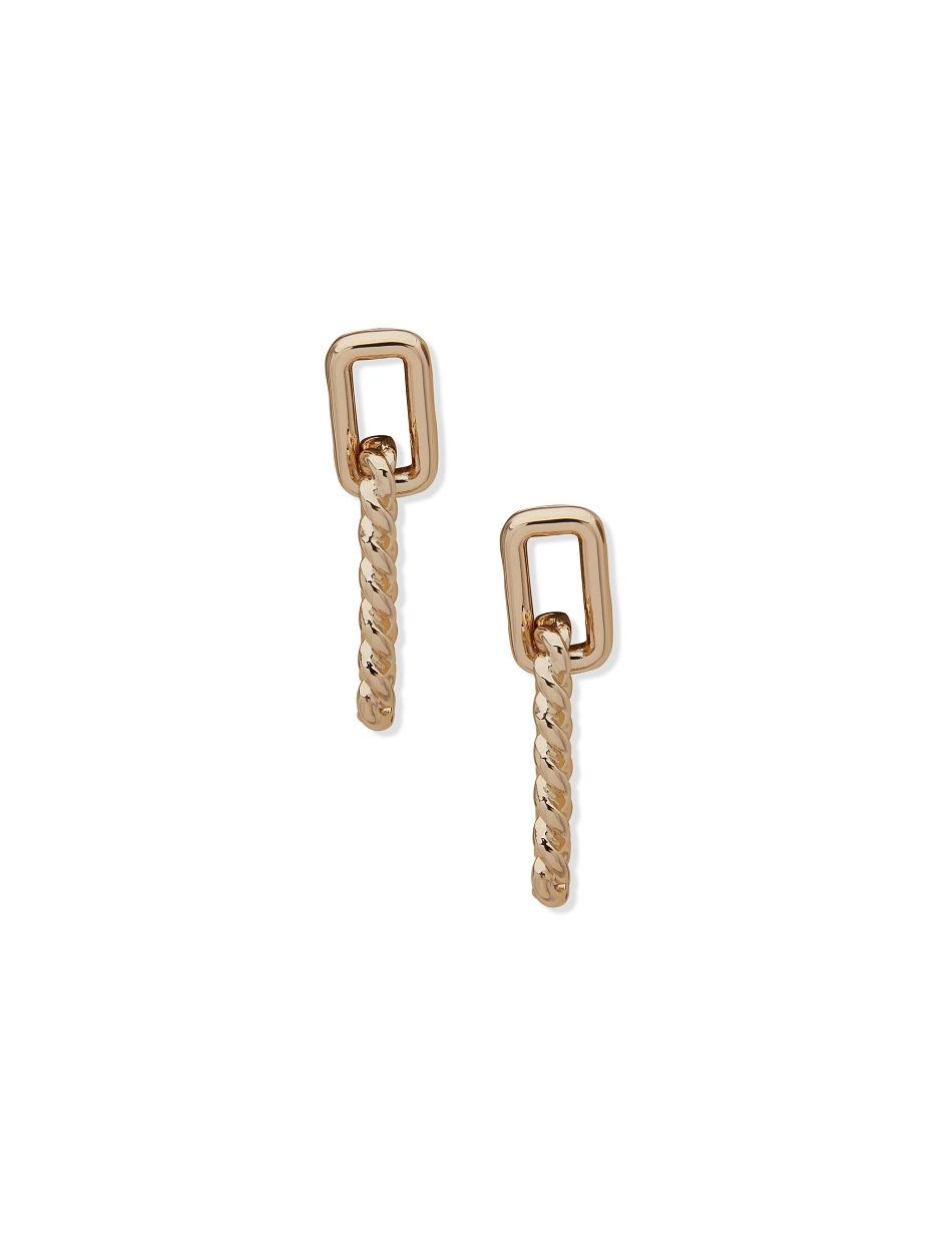 Anne Klein Twist Drop Earrings Gold | GSGEC29647