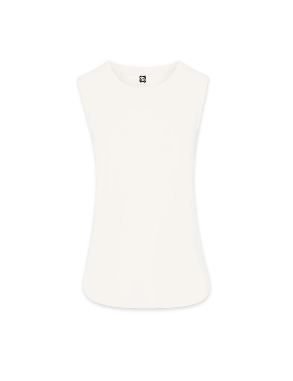 Anne Klein U-Neck Sleeveless Shell Best Sellers White | ASGDF13261