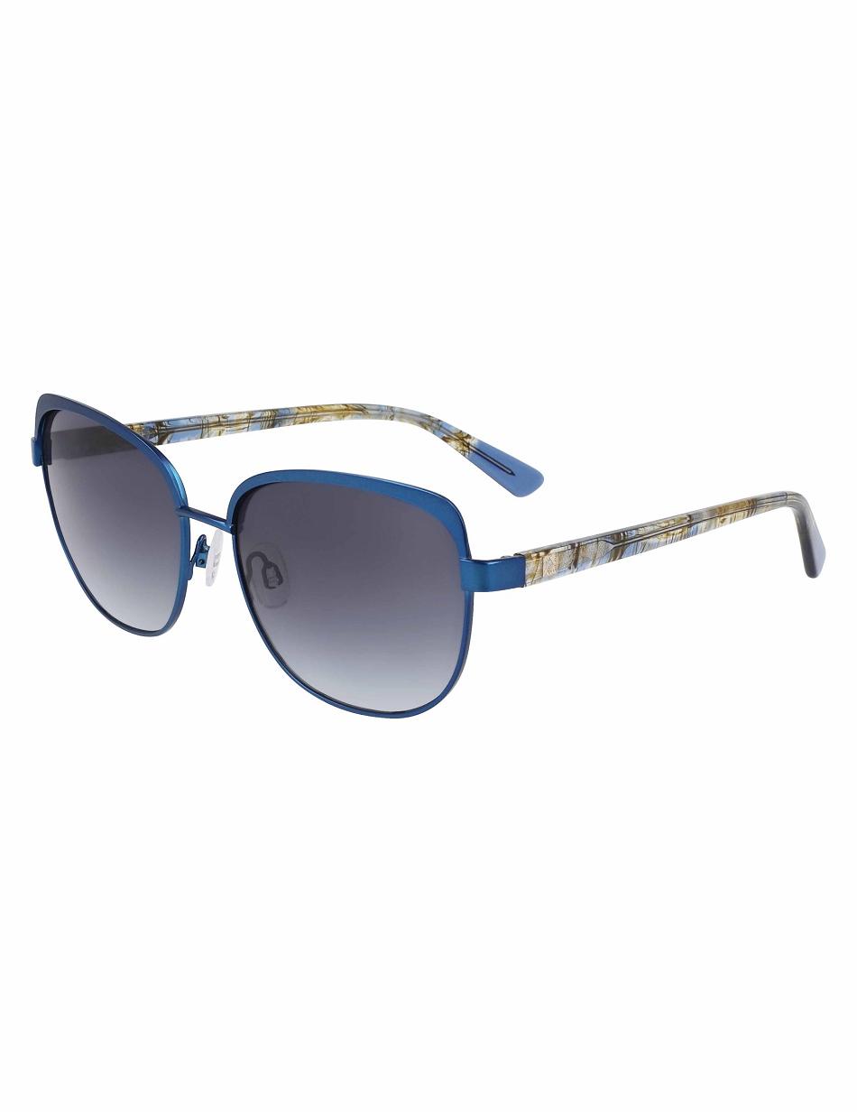 Anne Klein Uplifting Square Sunglasses Average Size Navy | SGXMI10101