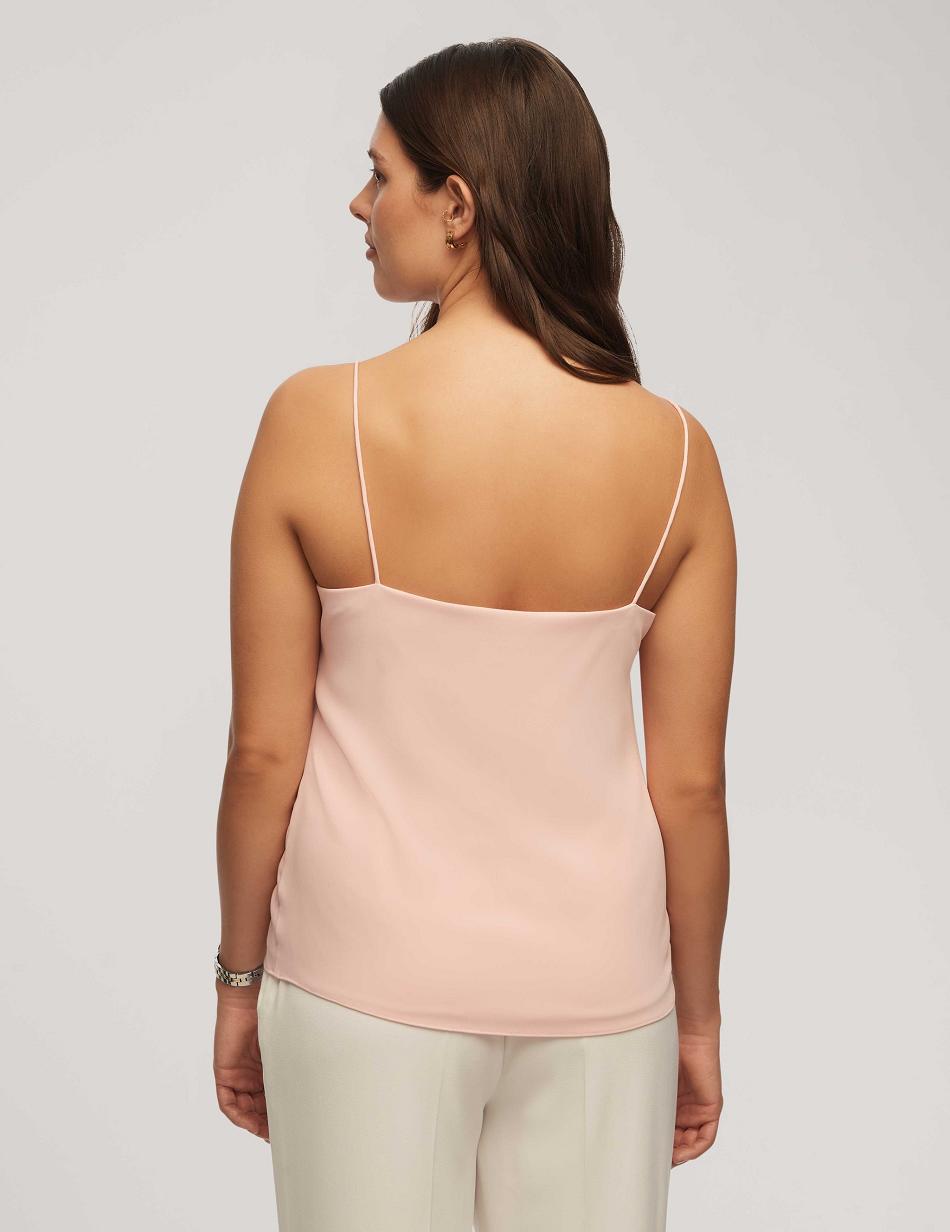 Anne Klein V-Neck Cami Tops Pink | SGIIZ96691