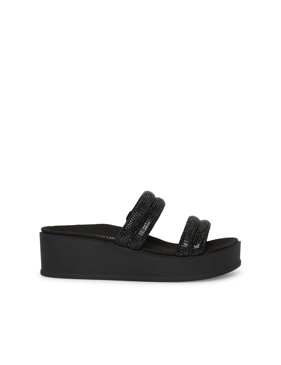 Anne Klein Vanny Platform Sandals Black | SGJKU38005