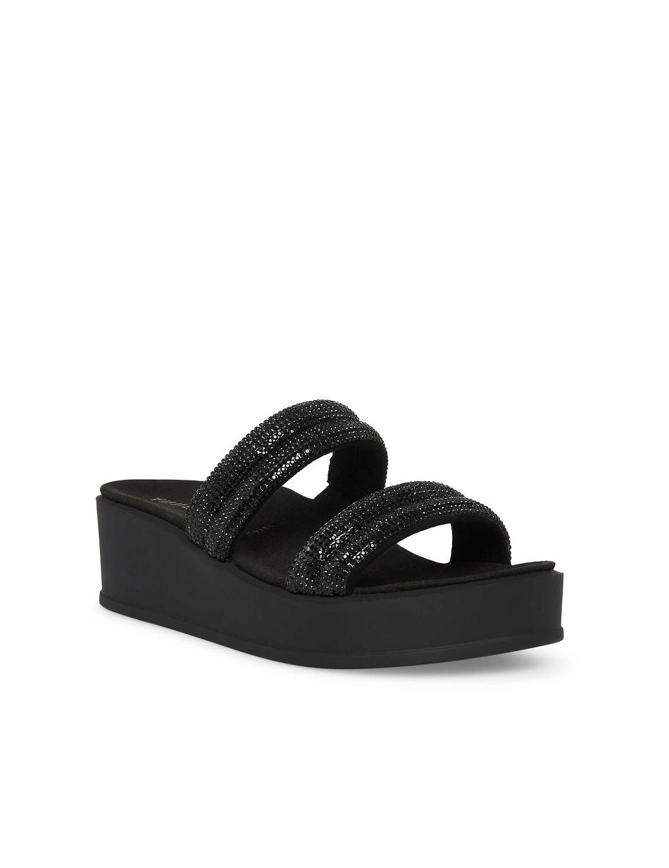 Anne Klein Vanny Platform Sandals Black | SGJKU38005