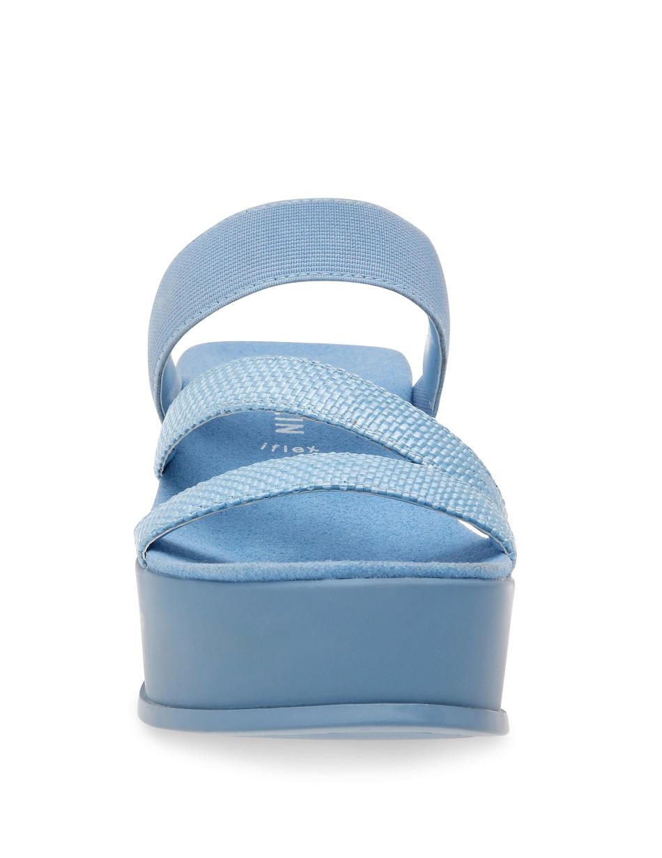 Anne Klein Velma Flatform Sandal Wedges Blue | QSGUV50193