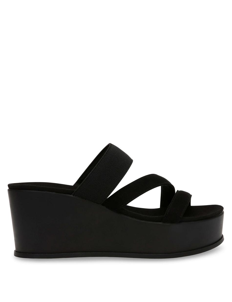 Anne Klein Velma Flatform Sandal Wedges Black | SGQAV31137