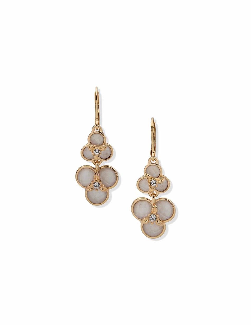 Anne Klein White Flower Drop Earrings Gold / White / Flower | SGXMI21758