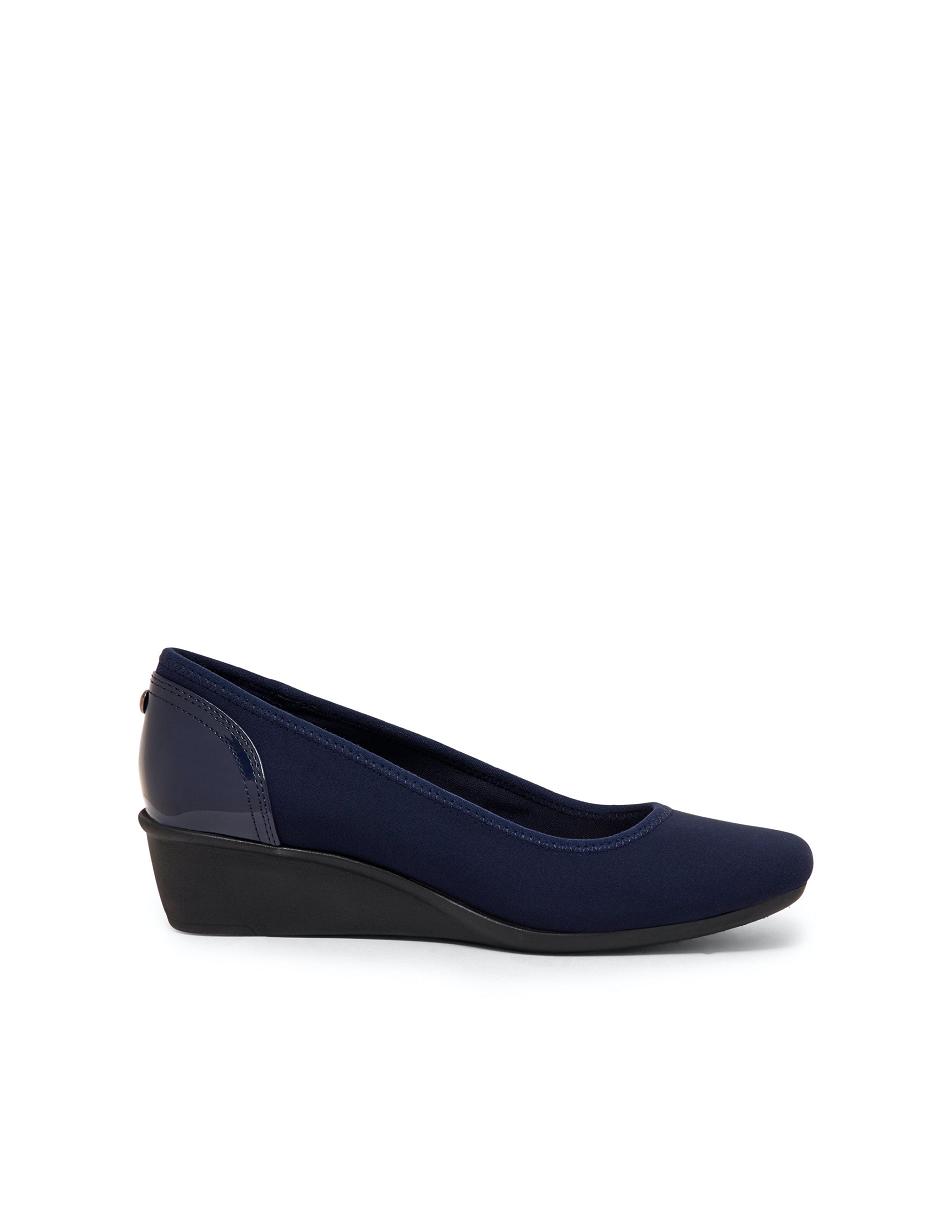 Anne Klein Wisher Wedge Heels Navy | SGQAV44746