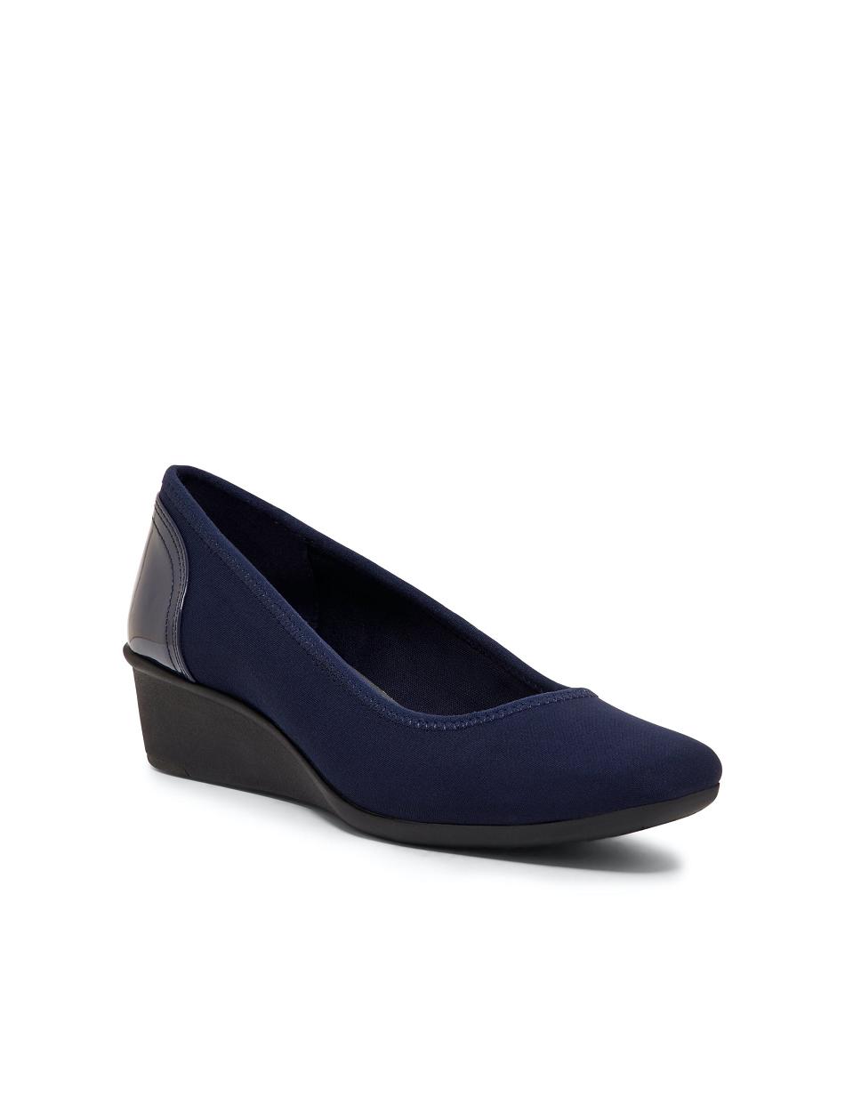 Anne Klein Wisher Wedge Heels Navy | SGQAV44746