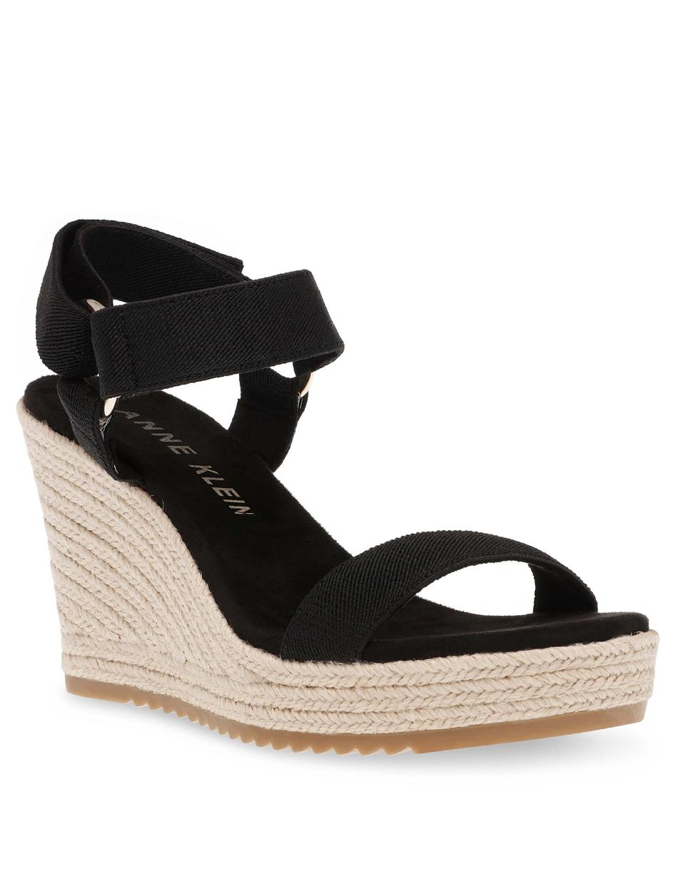 Anne Klein Wren Wedges Black | SGZPD21818