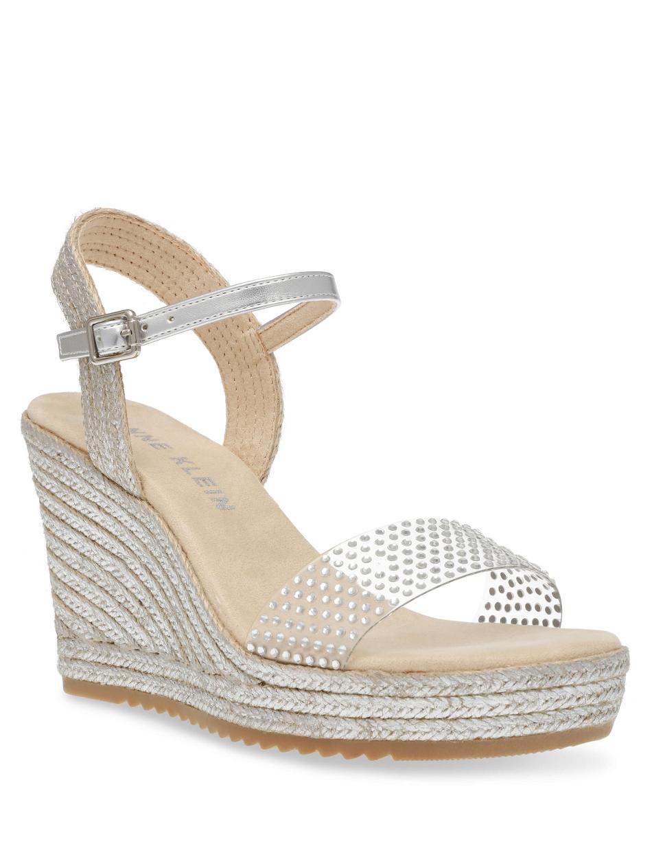 Anne Klein Wylie Crystal Wedges Silver | DSGVO23830