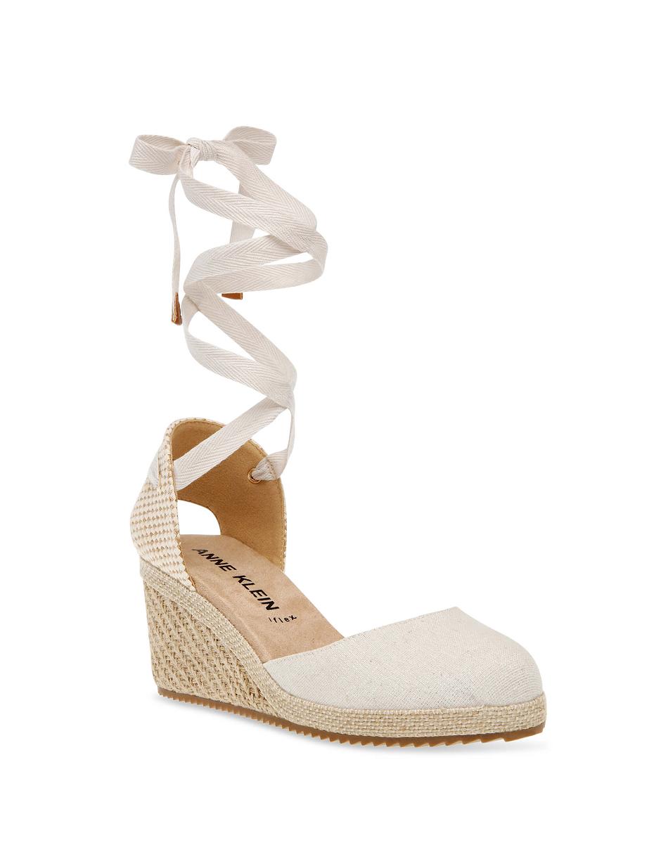 Anne Klein Zelda Wedges Beige / Silver | SGNZX27876