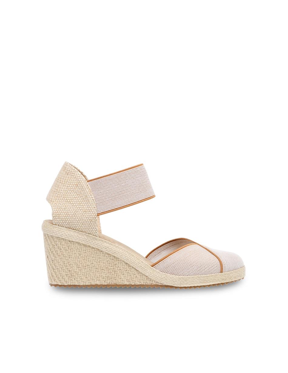 Anne Klein Zoey Round Toe Espadrille Wedges Sandals Beige | SGEGJ68424