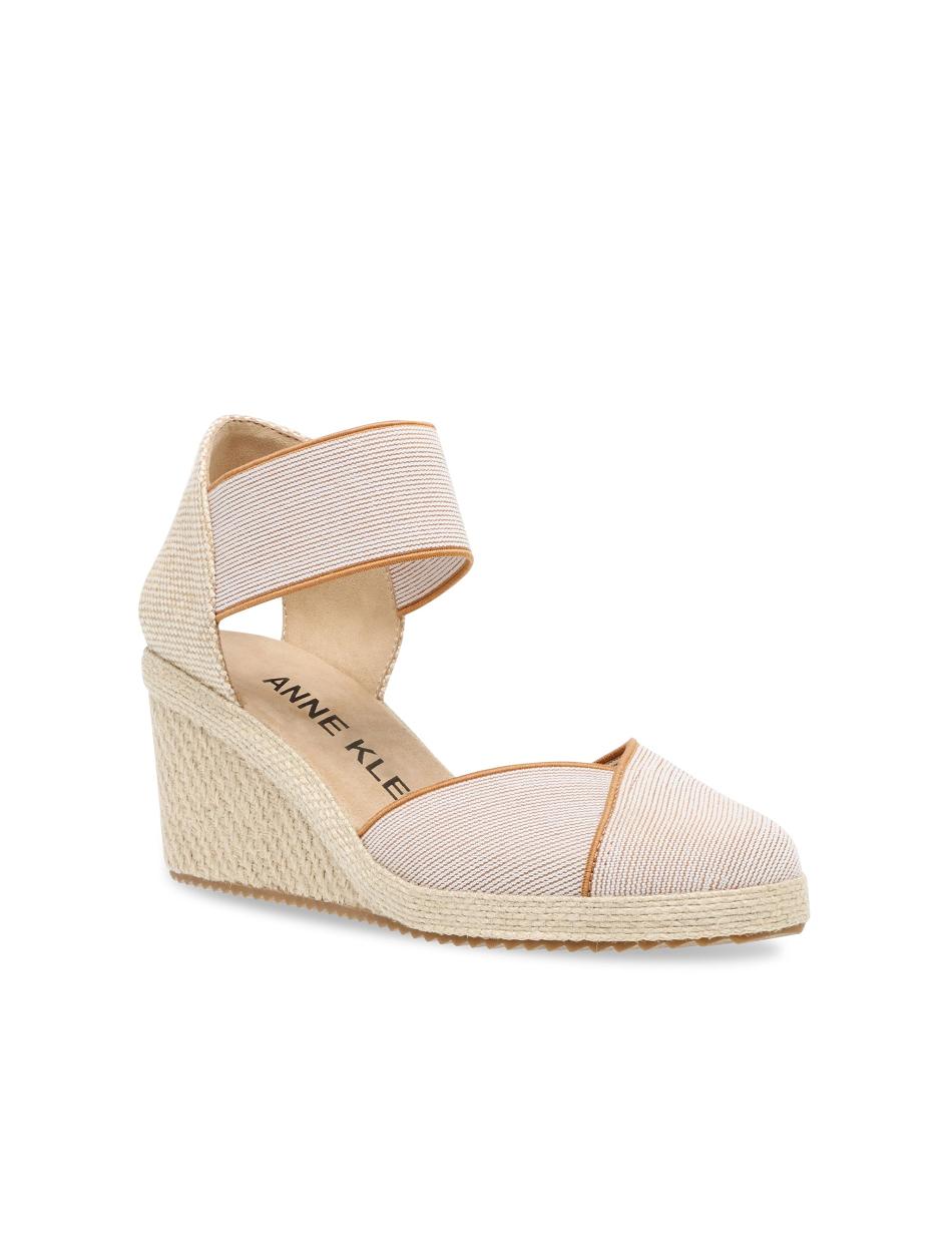 Anne Klein Zoey Round Toe Espadrille Wedges Sandals Beige | SGEGJ68424