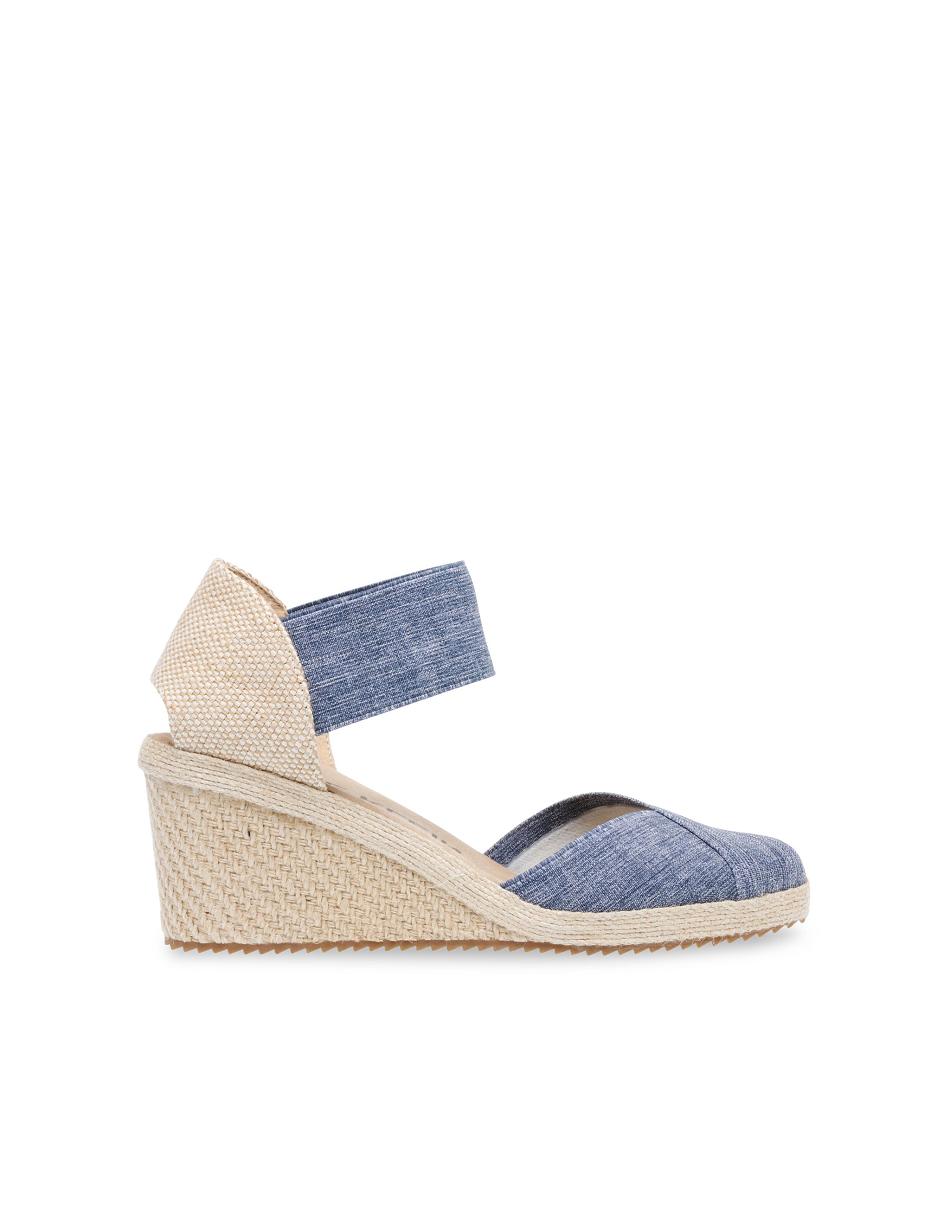 Anne Klein Zoey Round Toe Espadrille Wedges Sandals Blue | XSGBH82816