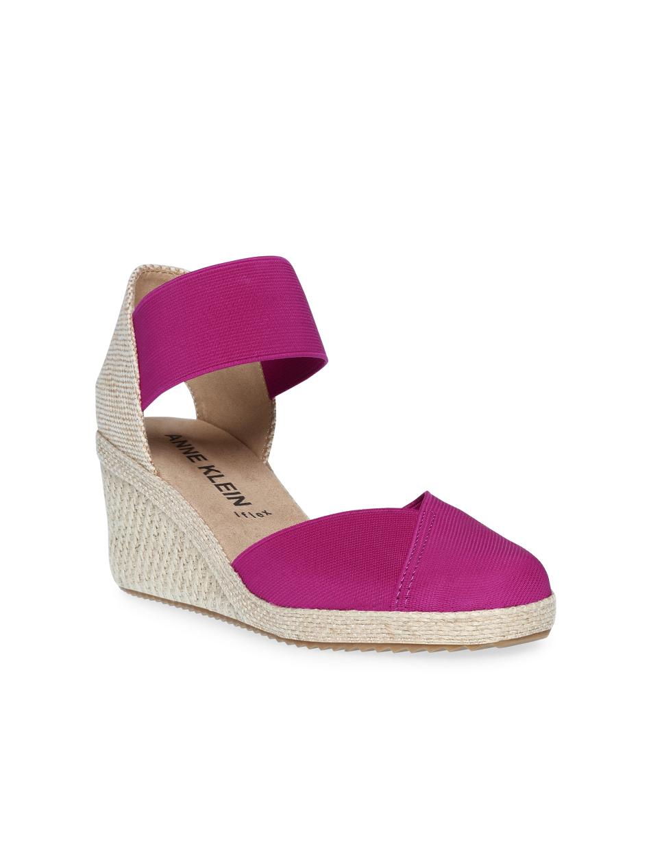 Anne Klein Zoey Round Toe Espadrilles Wedges Pink | SGXBR83372